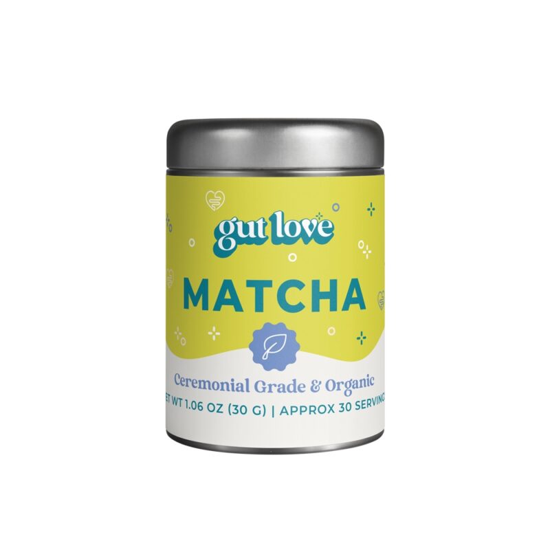 Gut Love Supplements Ceremonial Grade, Organic Matcha in Tin Jar